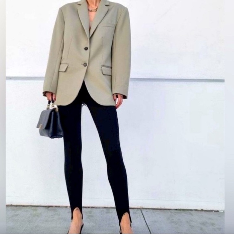 Anine Bing Elegant Black Leggings Nwt